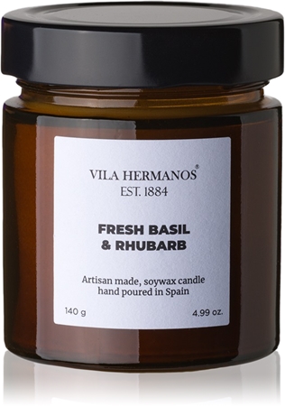 Vila Hermanos Apothecary Fresh Basil & Rhubarb scented candle