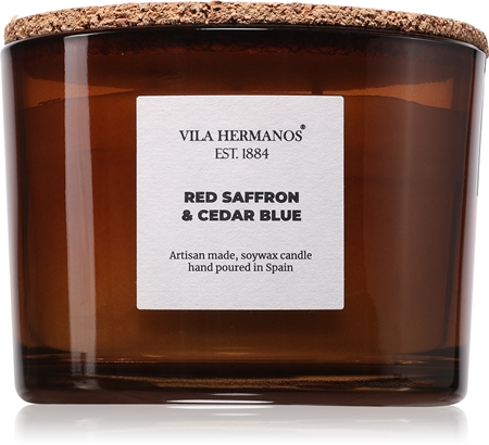 Vila Hermanos Apothecary Red Saffron & Cedar Blue scented candle