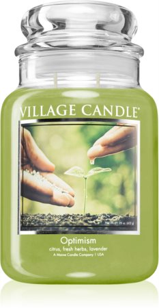 Village Candle Optimism vonná svíčka (Glass Lid)