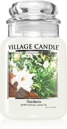 Village Candle Gardenia vonná svíčka (Glass Lid)