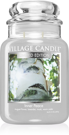 Village Candle Inner Peace vonná svíčka (Glass Lid)