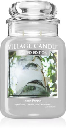 Village Candle Inner Peace mirisna svijeća (Glass Lid)