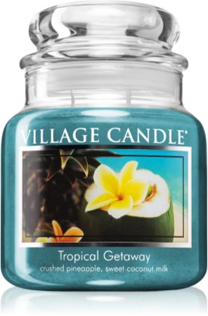 Village Candle Tropical Gateway vonná svíčka (Glass Lid)