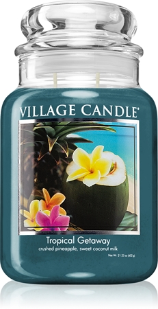 Village Candle Tropical Gateway vonná svíčka (Glass Lid)