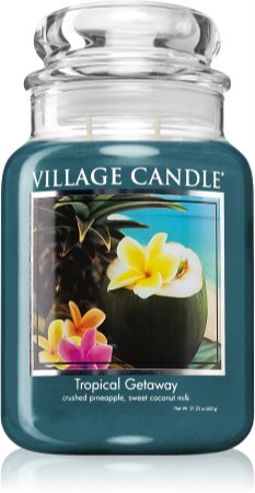 Village Candle Tropical Gateway illatgyertya (Glass Lid)