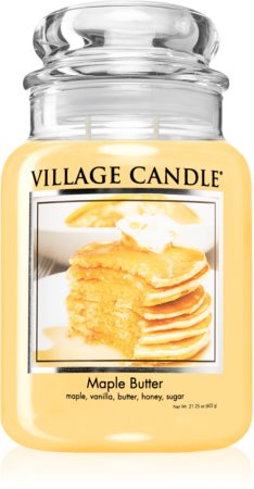 Village Candle Maple Butter vonná svíčka (Glass Lid)