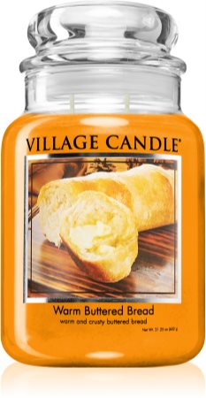 Village Candle Warm Buttered Bread illatgyertya (Glass Lid)
