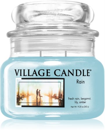 Village Candle Rain vonná svíčka (Glass Lid)