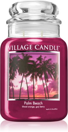 Village Candle Palm Beach mirisna svijeća (Glass Lid)