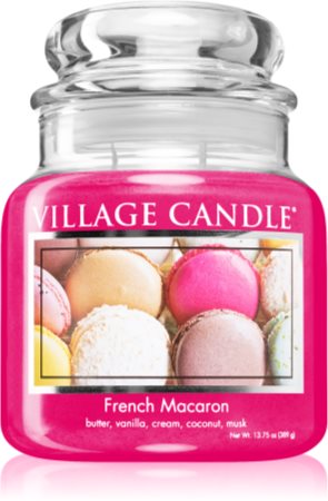 Village Candle French Macaroon mirisna svijeća (Glass Lid)