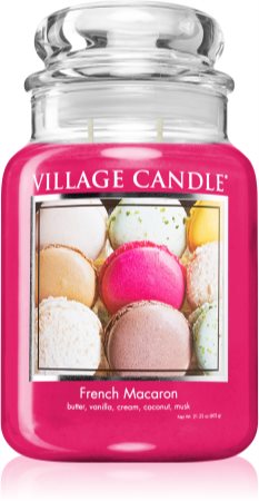 Village Candle French Macaroon Duftkerze   (Glass Lid)