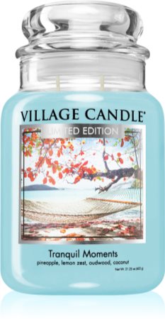 Village Candle Tranquil Moments vonná svíčka (Glass Lid)
