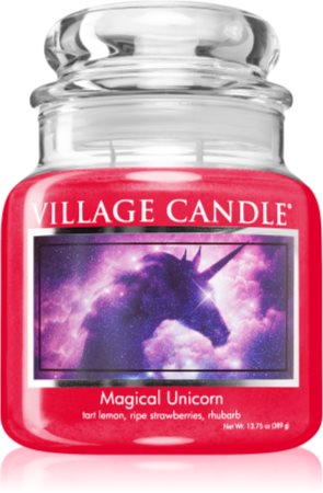 Village Candle Magical Unicorn illatgyertya (Glass Lid)