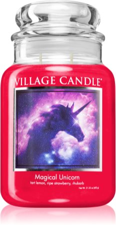 Village Candle Magical Unicorn bougie parfumée (Glass Lid)