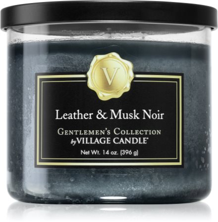 Village Candle Gentlemen's Collection Leather & Musk Noir vonná svíčka