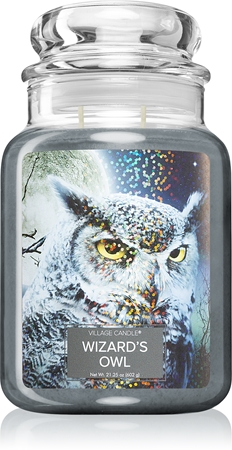 Village Candle Wizard´s owl vonná svíčka (Glass Lid)