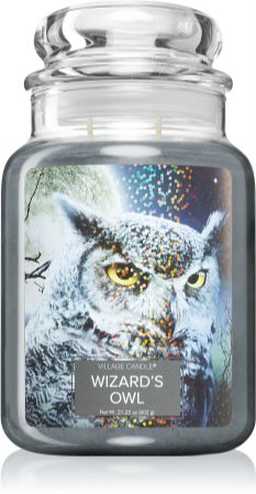 Village Candle Wizard´s owl vonná sviečka (Glass Lid)