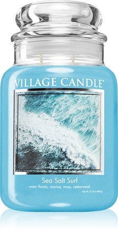 Village Candle Sea Salt Surf aromatizēta svece (Glass Lid)