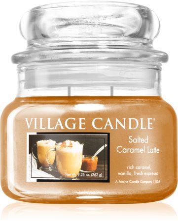Village Candle Salted Caramel Latte świeczka zapachowa (Glass Lid)