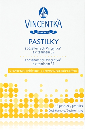 Vincentka Pastilky Ovocné tablety pro zklidnění sliznice dutiny ústní