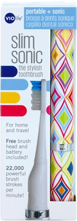 Violife Slim Sonic Crawford Battery-Powered Sonic Toothbrush with Replacement Head