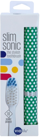 Violife Slim Sonic Holly Battery-Powered Sonic Toothbrush with Replacement Head