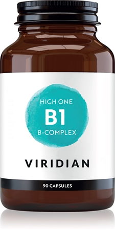 Viridian Nutrition High One B1 B-Complex komplex vitamínu B na normálnu činnosť nervovej sústavy a pre krásnu pleť