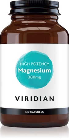 Viridian Nutrition High Potency Magnesium 300 mg kapsle pro podporu snížení míry únavy a vyčerpání