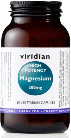 Viridian Nutrition High Potency Magnesium 300 mg kapsle pro podporu snížení míry únavy a vyčerpání