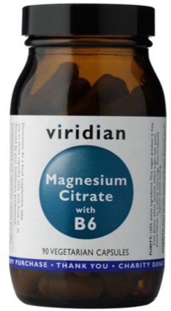 Viridian Nutrition Magnesium Citrate with B6 podpora sportovního výkonu