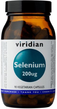 Viridian Nutrition Selenium 200 µg podpora správného fungování organismu