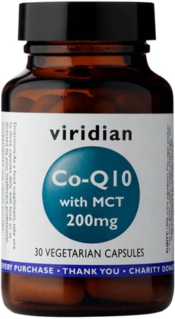 Viridian Nutrition Co-enzym Q10 with MCT 200 mg podpora sportovního výkonu