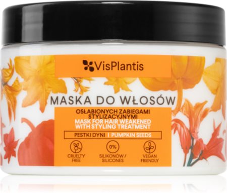 Vis Plantis Herbal Vital Care Pumpkin Seed Oil intensive regenerierende Maske für von Wärme überanstrengtes Haar