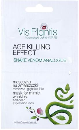 Vis Plantis Age Killing Effect protivrásková maska na obličej s hadím jedem