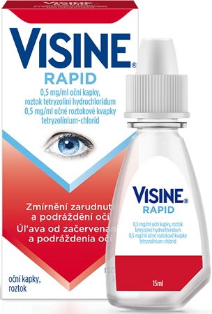 Visine Visine Rapid 0,5 mg/ml očné kvapky, roztok na osvieženie unavených očí