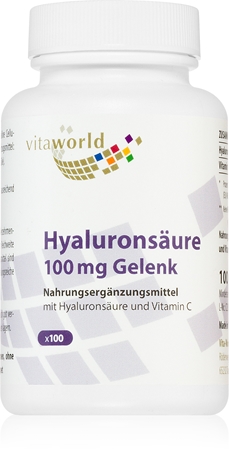Vita World Hyaluronsäure 100mg Gelenk Kapseln mit Hyaluronsäure