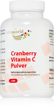 Vita World Cranberry vitamin C Pulver Nahrungsergänzungsmittel für Ihr Wohlbefinden