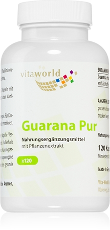 Vita World Guarana Pur. Kapseln mit Pflanzenextrakten