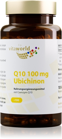 Vita World Q10 100mg Ubichinon Nahrungsergänzungsmittel für Ihr Wohlbefinden