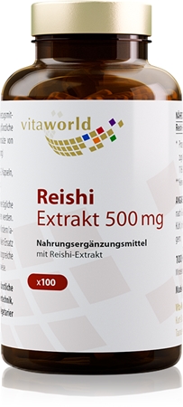 Vita World Reishi Extrakt 500 mg Nahrungsergänzungsmittel für Ihr Wohlbefinden