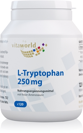 Vita World L-tryptophan 250 mg Kapseln zur Förderung des physischen und psychischen Gleichgewichts