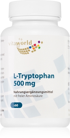 Vita World L-tryptophan 500 mg Kapseln zur Förderung von Schlaf und Regeneration