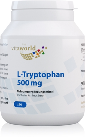 Vita World L-tryptophan 500 mg Kapseln zur Förderung des physischen und psychischen Gleichgewichts
