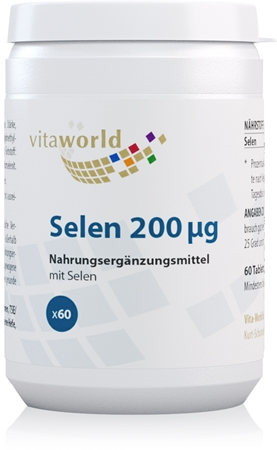 Vita World Selen 200 mcg Tabletten zur Unterstützung des Immunsystems