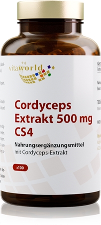 Vita World Cordyceps extrakt 500 mg CS4 Kapseln von einem edlen Pilz