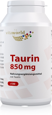 Vita World Taurin 850 mg Nahrungsergänzungsmittel für Ihr Wohlbefinden