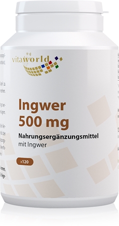 Vita World Ingwer 500 mg Kapseln mit Pflanzenextrakten