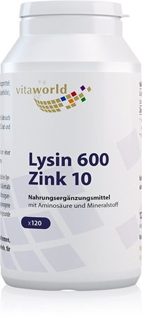 Vita World Lysin 600 + Zink 10 Kapseln mit Aminosäuren