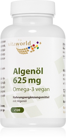 Vita World Algenöl 625 mg Kapseln mit Öl