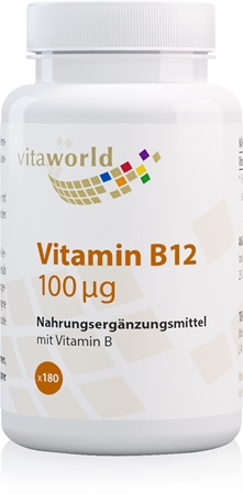 Vita World Vitamin B12 100 mcg Tabletten trägt zur normalen Funktion des Nervensystems bei